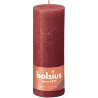 Bolsius Rustiko Shine kaars Cylinder Rood 1 stuk(s) - thumbnail