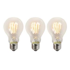 LUEDD Set van 3 E27 LED gedraaide filament lampen A60 helder 3W 210