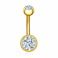 Chirurgisch Edelstaal Navelpiercing - Zirkonia