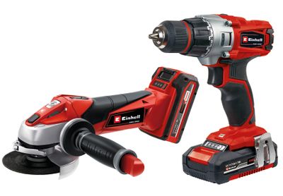 Einhell TE-TK 18 Li Kit 18 V/1.5 Ah/3.0 Ah (Accu Boor-/Schroefmachine/Accu Haakse slijper) - 2 accu&apos;s