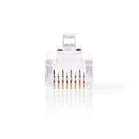 Nedis RJ45-Connector | Male | Stranded UTP CAT6 | Recht | Verguld | 10 Stuks | PVC | Transparant | Doos - CCGB89305TP Nedis RJ45-Connector | Male | Stranded UTP CAT6 | Recht | Verguld | 10 Stuks | PVC | Transparant | Doos - CCGB89305TP