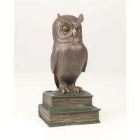 A BRONZE SCULPTURE OF THE WISE OWL - thumbnail