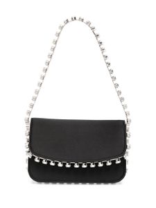 Aquazzura mini sac porté épaule Galactic orné de cristaux - Noir
