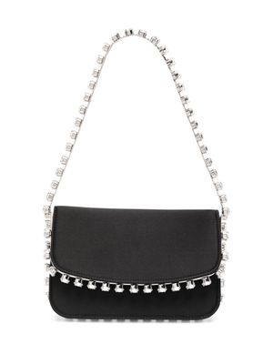 Aquazzura mini sac porté épaule Galactic orné de cristaux - Noir