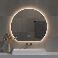 Spiegel Best Design Sunset Half Rond 80x72 cm Incl. Verwarming, 3 Kleuren Dimbare LED Verlichting