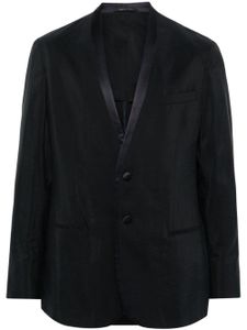 Giorgio Armani blazer à simple boutonnage - Bleu