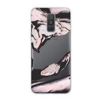 Roze stroom: Samsung Galaxy A6 Plus (2018) Transparant Hoesje