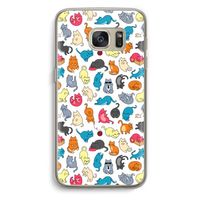 Kleurrijke katten: Samsung Galaxy S7 Transparant Hoesje