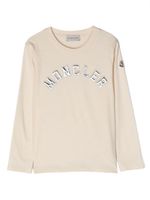 Moncler Enfant debossed-logo detail T-shirt - Tons neutres - thumbnail