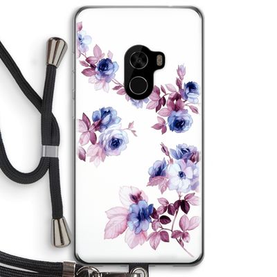 Waterverf bloemen: Xiaomi Mi Mix 2 Transparant Hoesje met koord