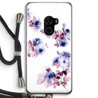 Waterverf bloemen: Xiaomi Mi Mix 2 Transparant Hoesje met koord