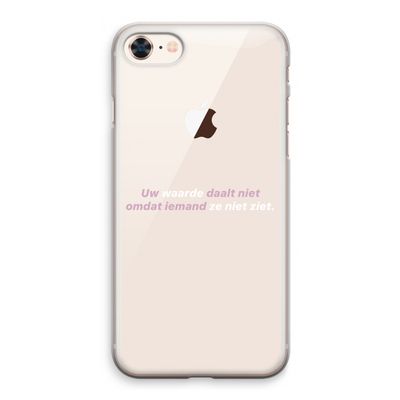 uw waarde daalt niet: iPhone 8 Transparant Hoesje