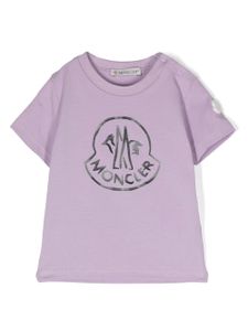 Moncler Enfant t-shirt à logo imprimé - Violet