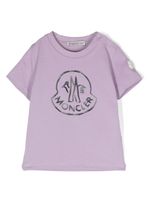 Moncler Enfant t-shirt à logo imprimé - Violet