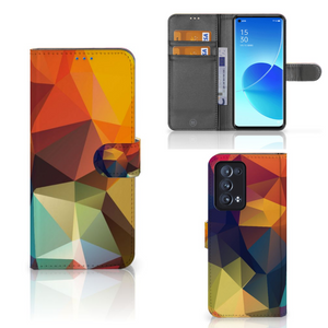 OPPO Reno 6 Pro Plus 5G Book Case Polygon Color