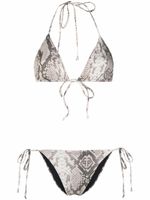 Philipp Plein bikini à imprimé peau de python - Tons neutres - thumbnail