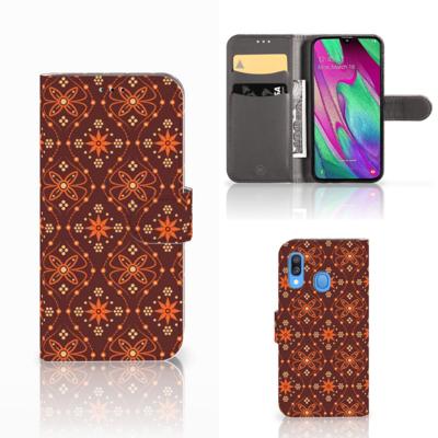 Samsung Galaxy A40 | Telefoon Hoesje | Batik Brown