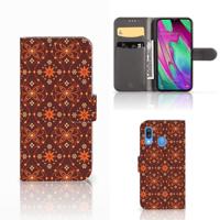Samsung Galaxy A40 | Telefoon Hoesje | Batik Brown
