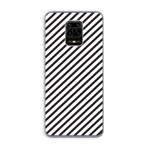 Strepen zwart-wit: Xiaomi Redmi Note 9 Pro Transparant Hoesje
