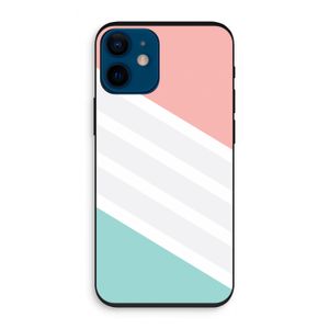 Strepen pastel: iPhone 12 mini Biologisch afbreekbaar hoesje