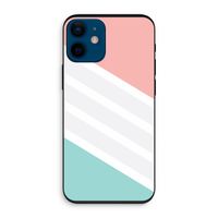 Strepen pastel: iPhone 12 mini Biologisch afbreekbaar hoesje