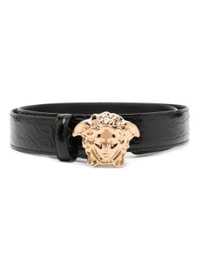 Versace ceinture à motif Medusa Head en cuir - Noir