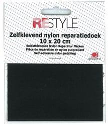 Restyle Reparatiedoek Nylon 10 cm x 20 cm Zelfklevend 000 Zwart