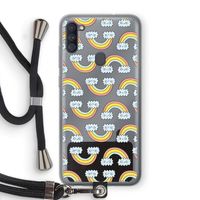 Regenboog: Samsung Galaxy A11 Transparant Hoesje met koord
