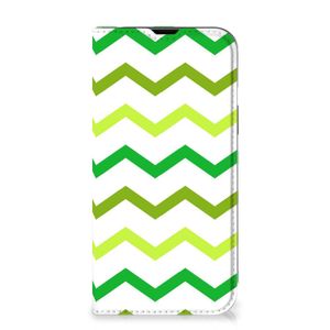 iPhone 14 Hoesje met Magneet Zigzag Groen