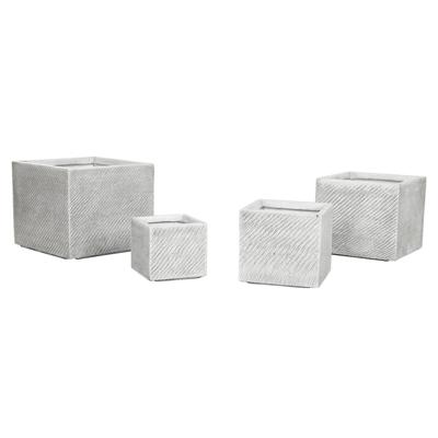 Home ESPRIT Grijs Magnesium 37 x 37 x 31,5 cm (4 Stuks)