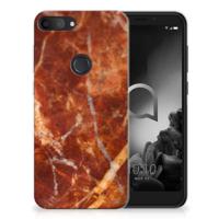 Alcatel 1S (2019) | TPU | Siliconen hoesje | Marmer Bruin