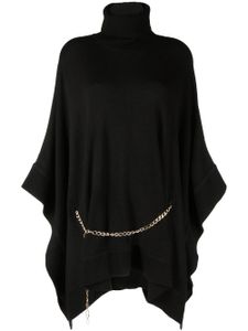 Michael Michael Kors poncho à détail de chaîne - Noir