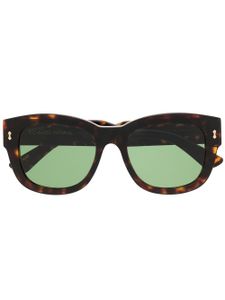 Gucci Eyewear lunettes de soleil à effet écailles de tortue - Marron