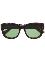 Gucci Eyewear lunettes de soleil à effet écailles de tortue - Marron