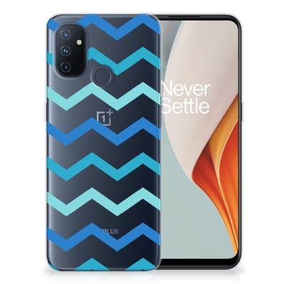OnePlus Nord N100 | TPU bumper | Zigzag Blauw