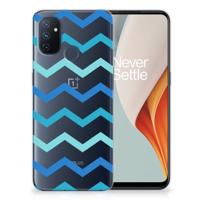 OnePlus Nord N100 | TPU bumper | Zigzag Blauw