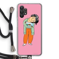 Visknuffel: Samsung Galaxy A32 5G Transparant Hoesje met koord