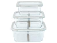 LIVARNO home Glazen lunchboxenset (Taupe)