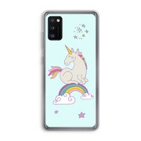Regenboog eenhoorn: Samsung Galaxy A41 Transparant Hoesje
