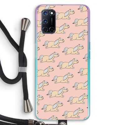 Ponys: Oppo A92 Transparant Hoesje met koord