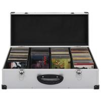 VidaXL Cd-koffer voor 80 cd&apos;s aluminium abs zilverkleurig