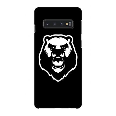 Angry Bear (black): Samsung Galaxy S10 4G Volledig Geprint Hoesje