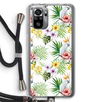 Gele kuif: Xiaomi Redmi Note 10S Transparant Hoesje met koord