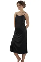 Onderjurk extra lang 120CM - Viscose Antistatische neglige - 38 - Zwart - 38 - 38 - 38