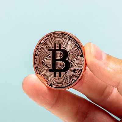 Bitcoin munt - Bronskleurig