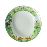 Wiebe Van Der Zee Bord diep 23 cm paard schaap wiebe