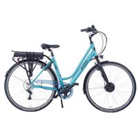 AMIGO Elektrische Stadsfiets E-Vibe D1 28 Inch 48 cm Dames 7V V-Brakes Matblauw - thumbnail