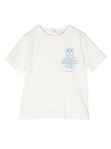 Roberto Cavalli Junior t-shirt en coton à imprimé graphique - Blanc