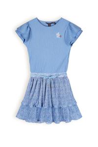 NoNo Meisjes jurk plisse - Morly - Parisian blauw