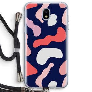 Memphis Shapes Pink: Samsung Galaxy J5 (2017) Transparant Hoesje met koord